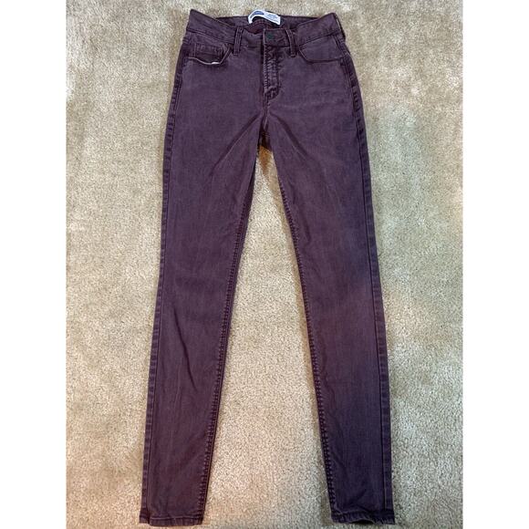 Old Navy Denim - Old Navy Womens Burgundy Rockstar Super Skinny High Rise Jeans Size 2 -260